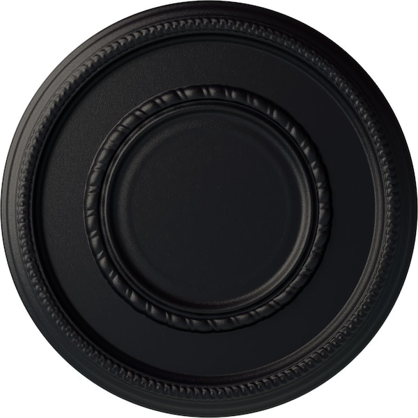 Ekena Millwork Federal Roped Large Ceiling Medallion (Fits Canopies up to 7 3/4"), 17 3/8"OD x 1 1/8"P, Steel Gray CM17FESGS - main